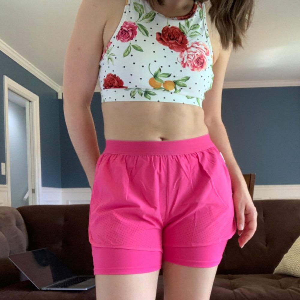 Dots 'n Roses Racerback Sports Bra - Picture 10 of 12